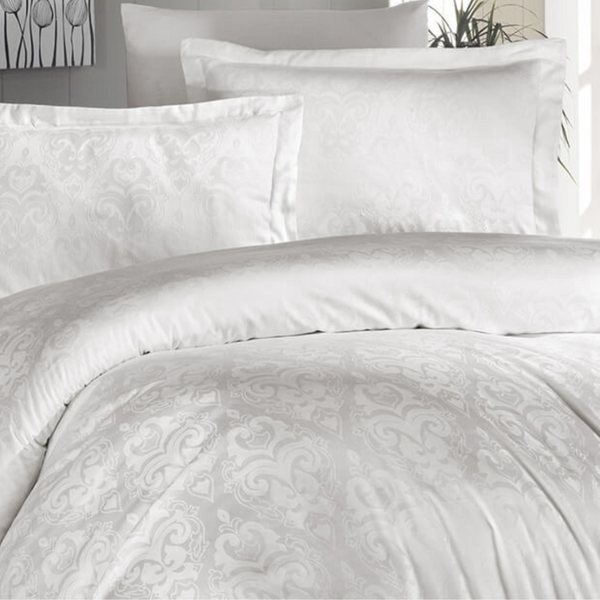 Комплект постельного белья First Choice Jacquard Satin Sofya JS-131-Sofya-Krem-Сімейний фото