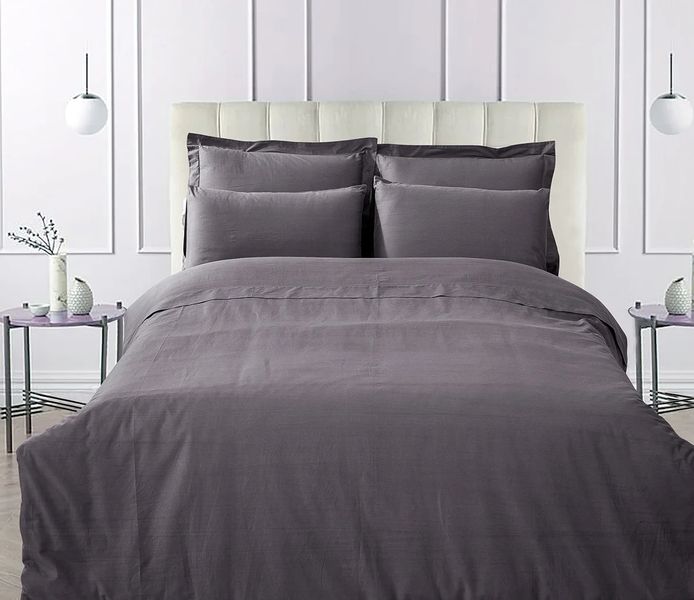 Наволочка LUXURY LINENS Basic Line Anthracite luli25000413 фото