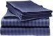 Однотонна постільна білизна сатин Home Stripe Violet Night фіолетове Полуторний posmar79441 фото
