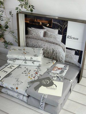 Poplin Rlenss постель из поплин Евро размер Romeo home Турция Sul-6049 фото