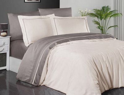 Комплект Deluxe SATIN S-421 Serenity Ivory & Mink S-421-Serenity-Ivory-&-Mink-Євро фото