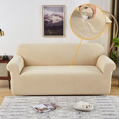 Водовідштовхувальний чохол на тримісний диван трикотаж жатка Diana Textile al4884-195х230 фото
