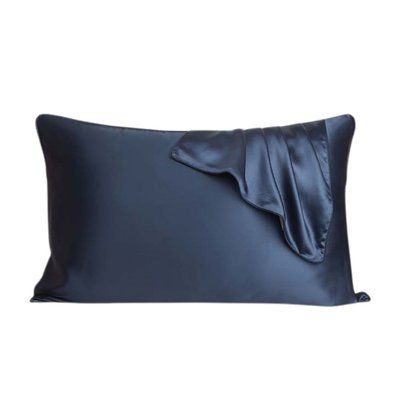 Шовкова наволочка Diana Textile, 48X74 см, Синій Dia-2818-синий фото