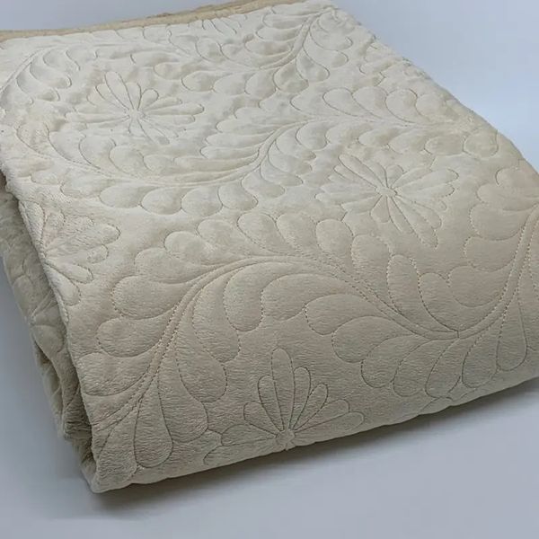 Покривало з наволочками велюр (230x250) Prestij Textile ВЕЛЮР СТЕГАННОЕ 526063 Pre_526063 фото