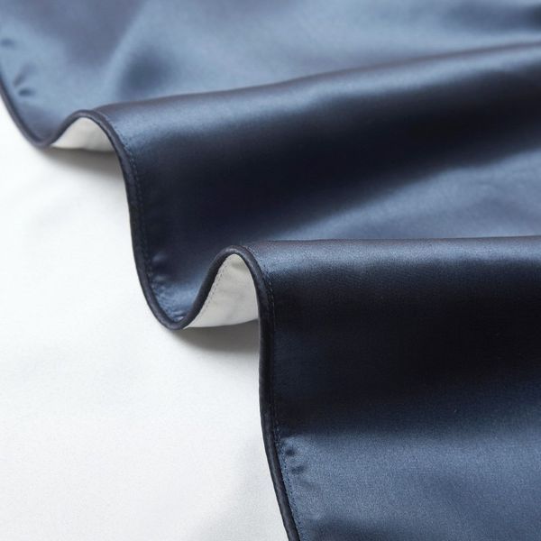 Односторонняя шелковая наволочка Diana Textile Dia-2818-синий фото