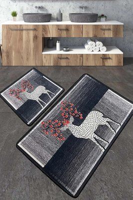 Набір килимків для ванної кімнати Chilai Home ELAFA 60*100+50*60 Chom_110024176 фото