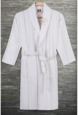 Женский махровый халат на поясе Beverly Hills Polo Club 355BHP1713 beige бежевый L/XL sv2000022229104 фото