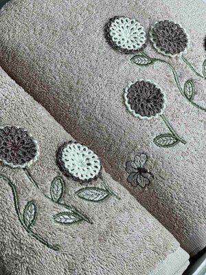 Piante ramaska gul 3D 2в1 бавовняні рушники Туреччина, Durul Sul-5794 фото