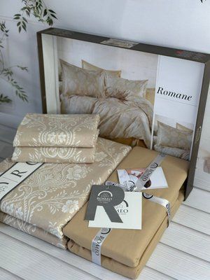 Poplin Romane постель из поплин Евро размер Romeo home Турция Sul-6056 фото