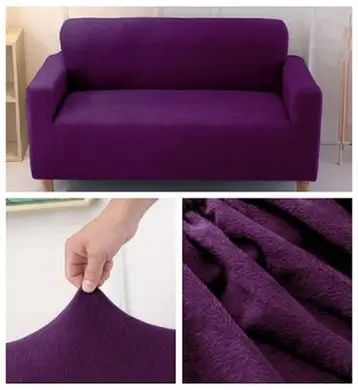 Захисний чохол на тримісний диван Diana Textile Plush Velvet al2045-3-seat-purple фото