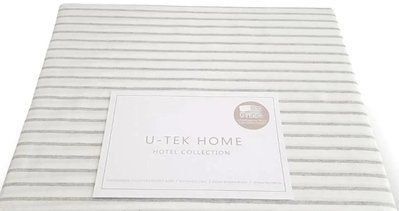Постільний комплект Grey 20 Stripe U-tek бавовна Hotel Collection сірий Євро posmar69171 фото
