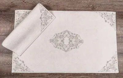 Набір килимків для ванни з мереживом Maco home marlow krem McH-21367 фото