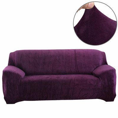 Защитный чехол на трехместный диван Diana Textile Plush Velvet al2045-3-seat-purple фото