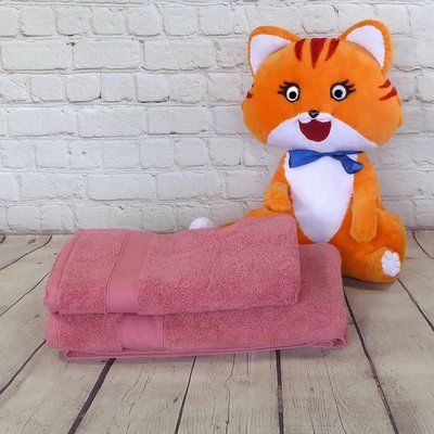 Полотенце махровое Aisha Зара, розовое, 700г/м2, 100х150 см d-c6081v-pink фото