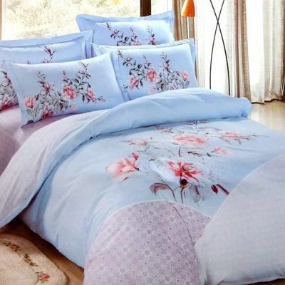 Постільна білизна Prestij Textile сатин Люкс 00001612 Євро 200х220 см 240х260 см 50х70см (2шт) p_s_k_00001612 фото