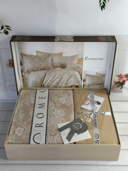 Poplin Romane постель из поплин Евро размер Romeo home Турция Sul-6056 фото