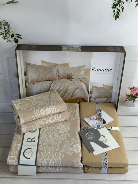 Poplin Romane постель из поплин Евро размер Romeo home Турция Sul-6056 фото