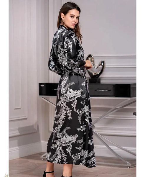 Жіночий довгий шовковий халат &laquo;Міріам&raquo; 3489 Mia-Amore L/XL Mia-Amore_3489_2XL/3XL фото