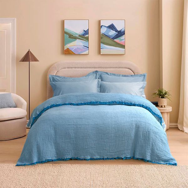 Покривало Lotus Home - Larna muslin blue 160x200 svt-2000022344272 фото