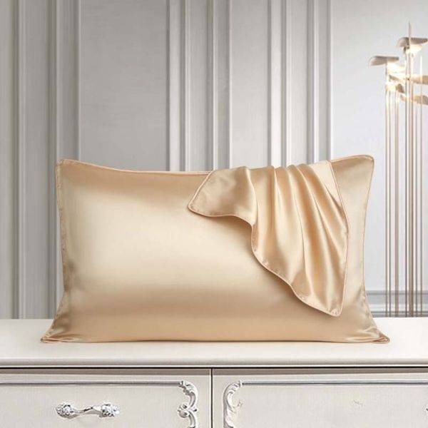 Односторонняя шелковая наволочка Diana Textile Dia-2818-шампань фото