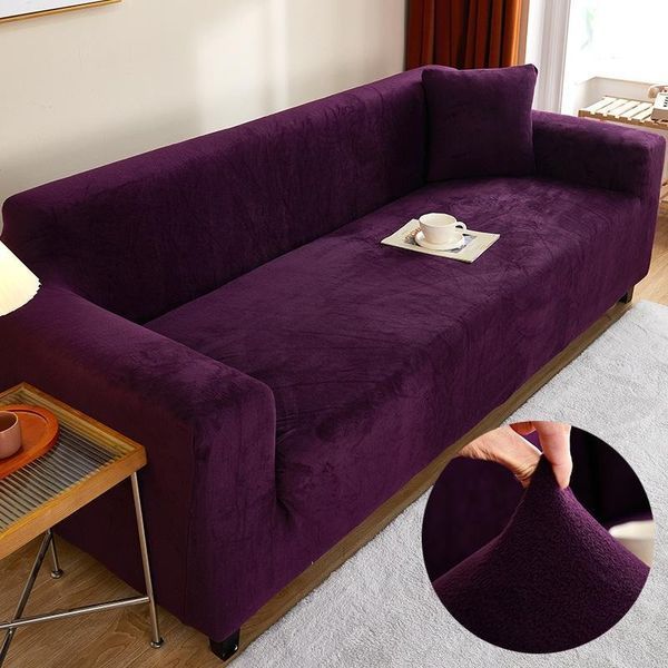 Захисний чохол на тримісний диван Diana Textile Plush Velvet al2045-3-seat-purple фото