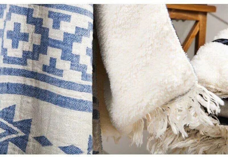 Бавовняний плед Barine Rug Throw denim, 125 х 170 см sv2000022094962 фото