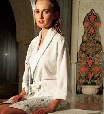 Женский халат на поясе BULDANS MARA БИРЮЗОВЫЙ короткий L/XL sv6946 фото