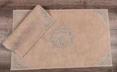 Набір килимків для ванни з мереживом Maco home queen bej McH-21369 фото