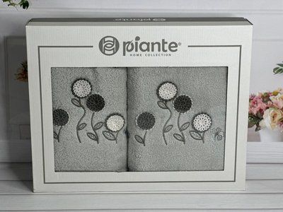 Piante ramaska mint 3D 2в1 бавовняні рушники Туреччина, Durul Sul-5797 фото