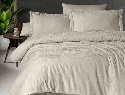 Комплект постільної білизни First Choice Jacquard Satin Doreta JS-231-Doreta-Soil-Євро фото