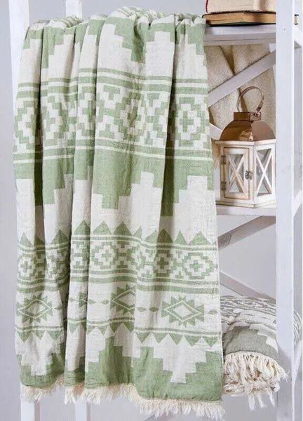 Бавовняний плед Barine Rug Throw green eyes, 125 х 170 см sv2000022092166 фото