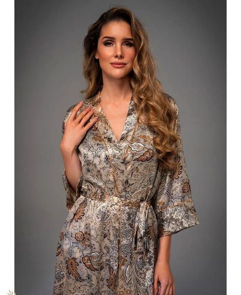 Жіночий шовковий халат Лівія 4493 Mia-Amore 2XL/3XL Mia_4493_2XL/3XL фото