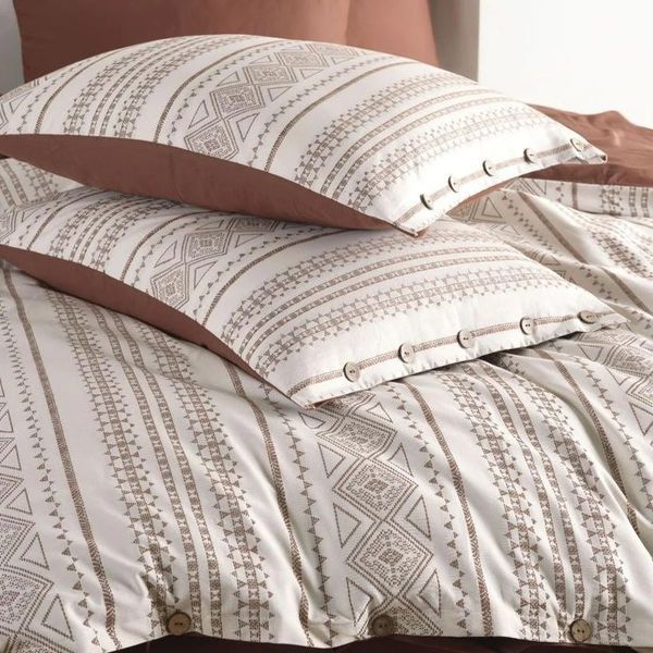 Комплект постільної білизни 200х220 LIMASSO COSTAL TRIO TERRA COTA hr-ln800567 фото