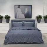 Постельное белье сатин Lotus Home - Basic серый (на пуговицах) евро Двуспальные luli2307635-svt фото