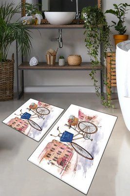 Набір килимків для ванної кімнати Chilai Home Dance street 60*100+50*60 Chom_110024222 фото