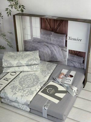 Poplin Yamire постель из поплин Евро размер Romeo home Турция Sul-6047 фото