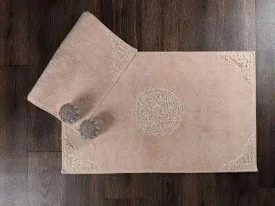 Набір килимків для ванни з мереживом Maco home queen pudra McH-21371 фото