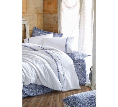Комплект постільної білизни Cotton box Majestic Delmor Lacivert Cbox_010077519 фото