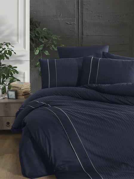 Комплект Deluxe SATIN DLX-266 Alfa Navy Blue DLX-266-Alfa-Navy-Blue-Євро фото