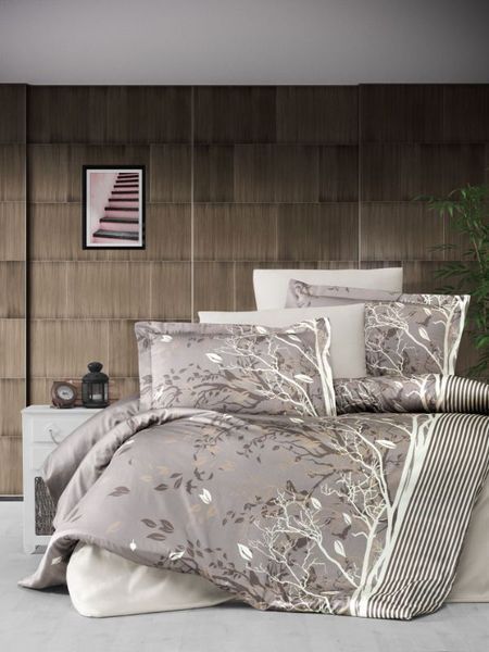 Комплект Cotton Satin S-323 Living brown S-323-Living-brown-Євро фото