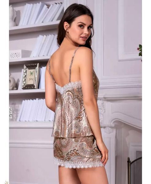 Жіноча піжама з шортами з шовку "Клементина" 3452 Mia-Amore M Mia_3452_M фото