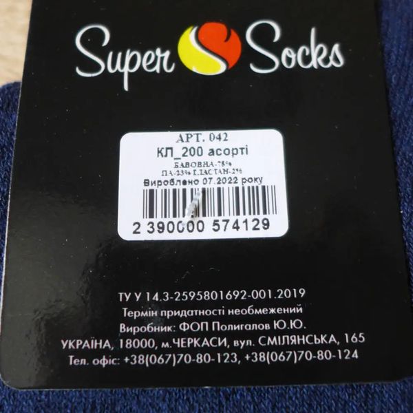 Шкарпетки чоловічі махрові Super Socks "Thermo" р. 41-45 (1 пара) d-c5620v фото