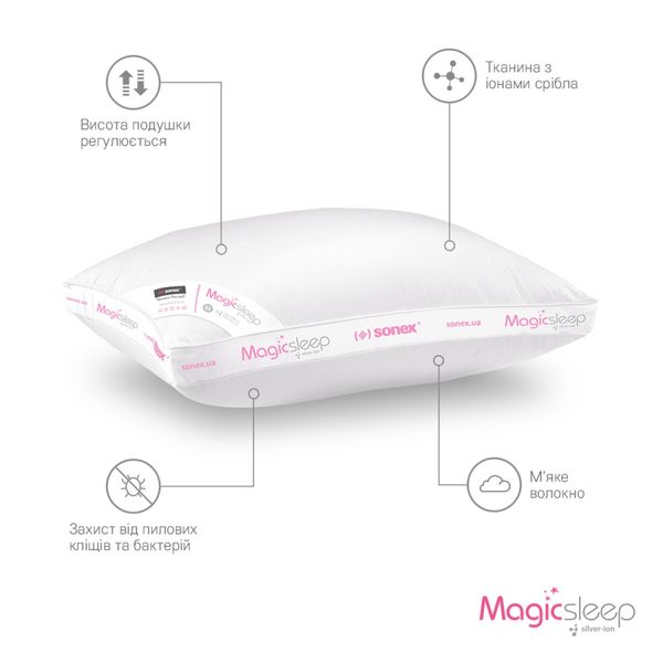 Антиаллергенна подушка Sonex MagicSleep з іонами срібла p_s_k_SO102053 фото