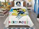 Комплект з покривалом-піке TAC Mickey Colour простирадло на гумці, Полуторний, 160x230 см, 100x200 см, 50x70 см