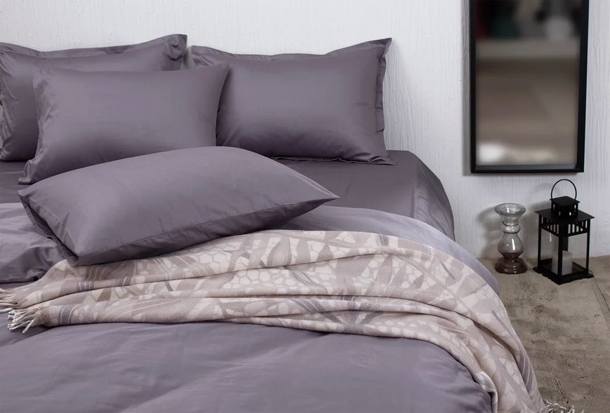 Наволочка 50*70+3 LUXURY LINENS LILAC GRAY 100% єгипетська бавовна luli33698 фото