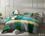 Постільна білизна з компаньйоном двоспальна сатин TAG S314 100% бавовна TAGsatin(2-sp)-314 фото