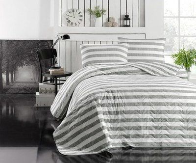 Покривало стьобане з наволочкою Eponj Home - Hook gri сірий 160x220 svt-2000022282178 фото