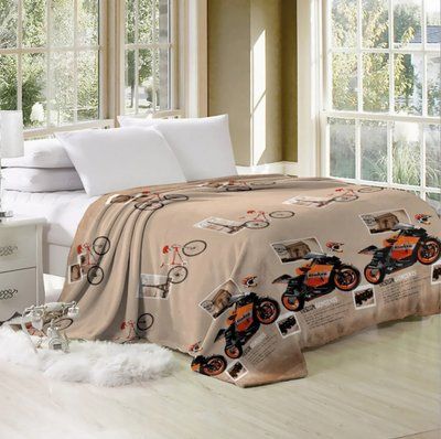 Флисовый подростковый плед Wellsoft Мотоцыкл 150х215 posmar87488 фото