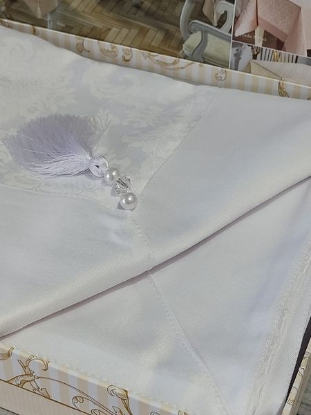 Tabe POLYCOTTON BEYAZ Жаккардовая скатерть Sul-5062 фото