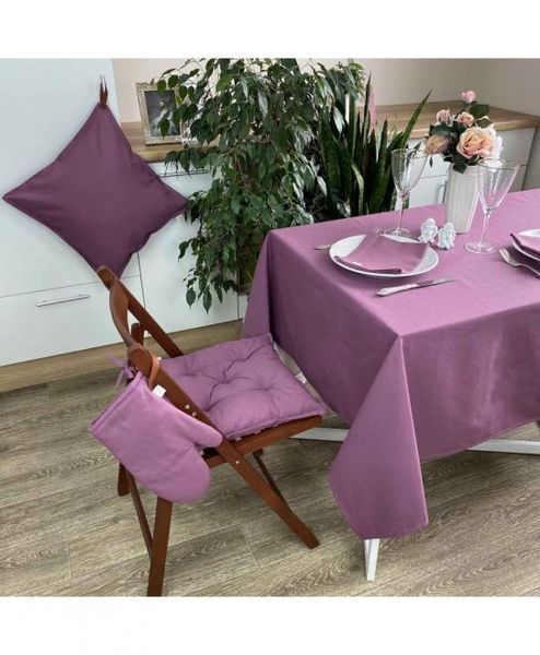 Однотонна скатертина на стіл Прованс Violet 100% бавовна, Фіолетовий, 134х220 см provence_021416 фото